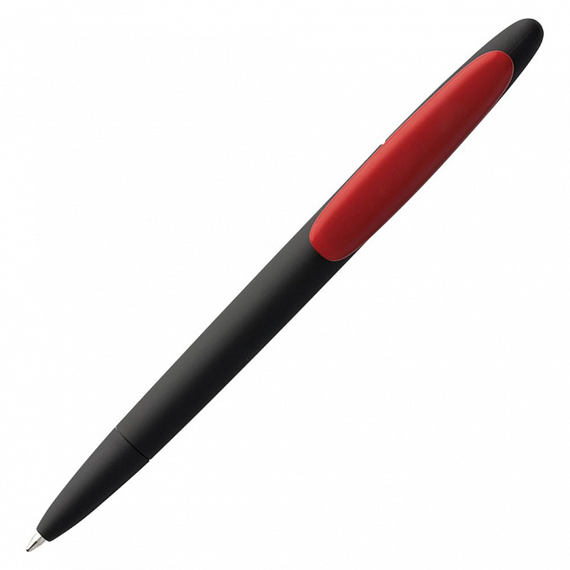 Ручка шариковая Prodir DS5 TRR-P Soft Touch, черная с красным с логотипом в Ставрополе заказать по выгодной цене в кибермаркете AvroraStore