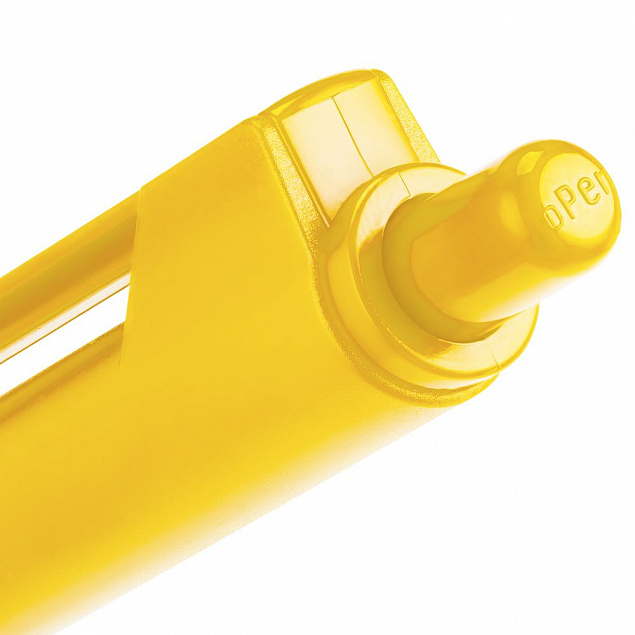 Ручка шариковая Hint, желтая с логотипом в Ставрополе заказать по выгодной цене в кибермаркете AvroraStore