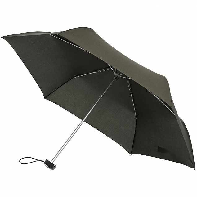 Зонт складной Rain Pro Flat, серый с логотипом в Ставрополе заказать по выгодной цене в кибермаркете AvroraStore