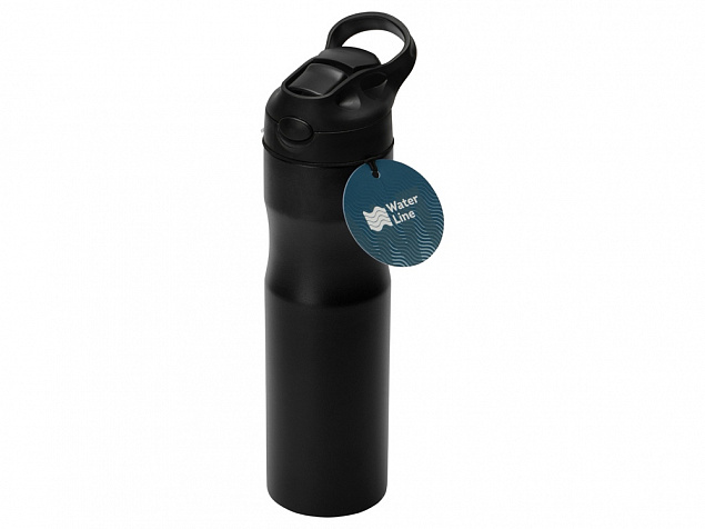 Бутылка для воды Hike Waterline, нерж сталь, 850 мл, черный с логотипом в Ставрополе заказать по выгодной цене в кибермаркете AvroraStore