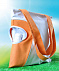 Сумка пляжная "Карибские острова", оранжевая, белая с логотипом в Ставрополе заказать по выгодной цене в кибермаркете AvroraStore