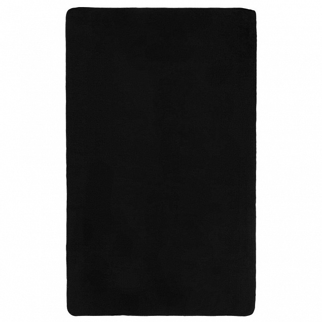 Флисовый плед Warm&Peace XL, черный с логотипом в Ставрополе заказать по выгодной цене в кибермаркете AvroraStore
