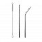 Набор многоразовых трубочек Оnlycofer white (стальной) с логотипом в Ставрополе заказать по выгодной цене в кибермаркете AvroraStore