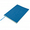 Бизнес-блокнот "Biggy", B5 формат, голубой, серый форзац, мягкая обложка, в клетку с логотипом в Ставрополе заказать по выгодной цене в кибермаркете AvroraStore