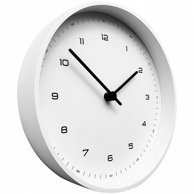 Часы настенные White, белые с логотипом в Ставрополе заказать по выгодной цене в кибермаркете AvroraStore