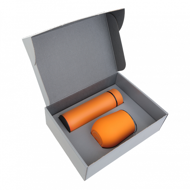Набор Hot Box CS grey (оранжевый) с логотипом в Ставрополе заказать по выгодной цене в кибермаркете AvroraStore