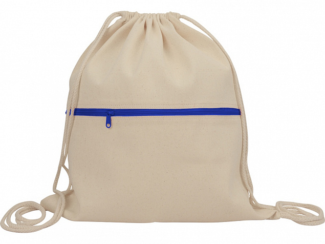 Рюкзак-мешок хлопковый «Lark» с цветной молнией с логотипом в Ставрополе заказать по выгодной цене в кибермаркете AvroraStore