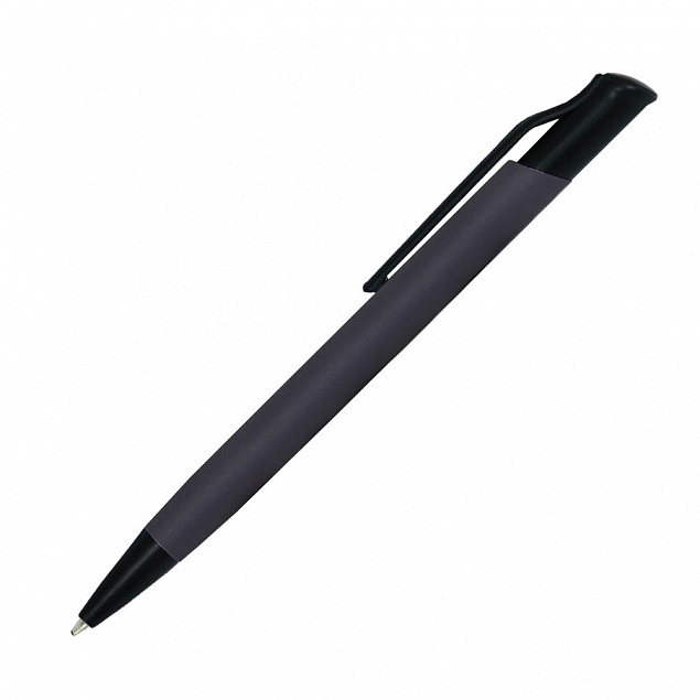 Шариковая ручка Grunge, темно-серая с логотипом в Ставрополе заказать по выгодной цене в кибермаркете AvroraStore