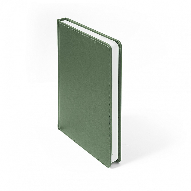 Ежедневник недатированный Campbell, А5,  зеленый, белый блок с логотипом в Ставрополе заказать по выгодной цене в кибермаркете AvroraStore