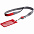 Чехол для пропуска с лентой и ретрактором Devon, красный с логотипом в Ставрополе заказать по выгодной цене в кибермаркете AvroraStore