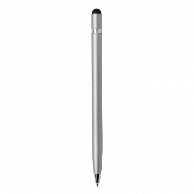 Металлическая ручка Simplistic, серебряный с логотипом в Ставрополе заказать по выгодной цене в кибермаркете AvroraStore