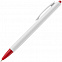 Ручка шариковая Tick, белая с красным с логотипом в Ставрополе заказать по выгодной цене в кибермаркете AvroraStore