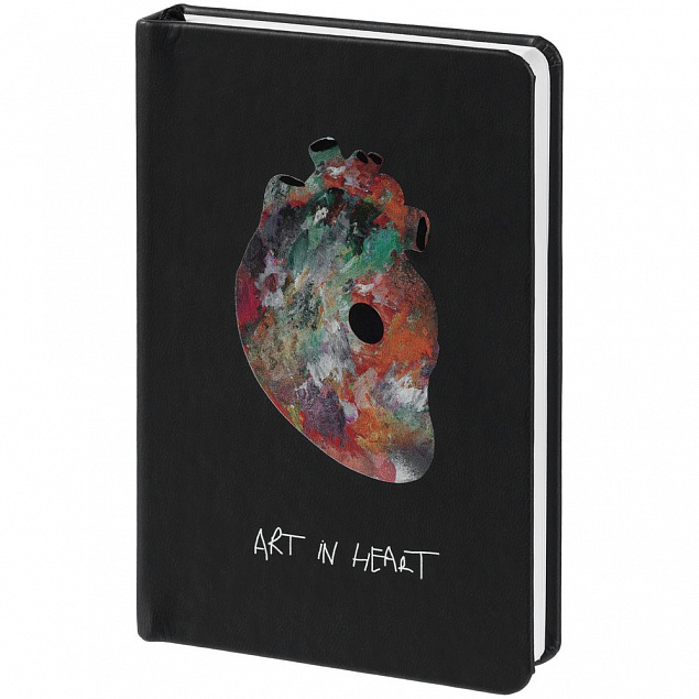 Блокнот Art In Heart, черный с логотипом в Ставрополе заказать по выгодной цене в кибермаркете AvroraStore