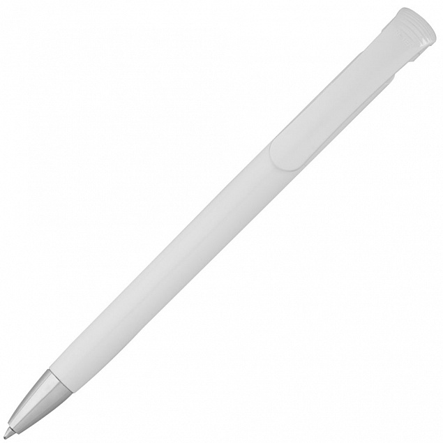 Ручка шариковая Bonita, белая с логотипом в Ставрополе заказать по выгодной цене в кибермаркете AvroraStore