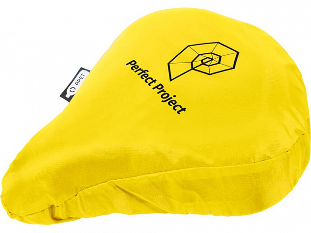 Водонепроницаемый чехол для велосипедного седла из переработанного ПЭТ Jesse, желтый с логотипом в Ставрополе заказать по выгодной цене в кибермаркете AvroraStore