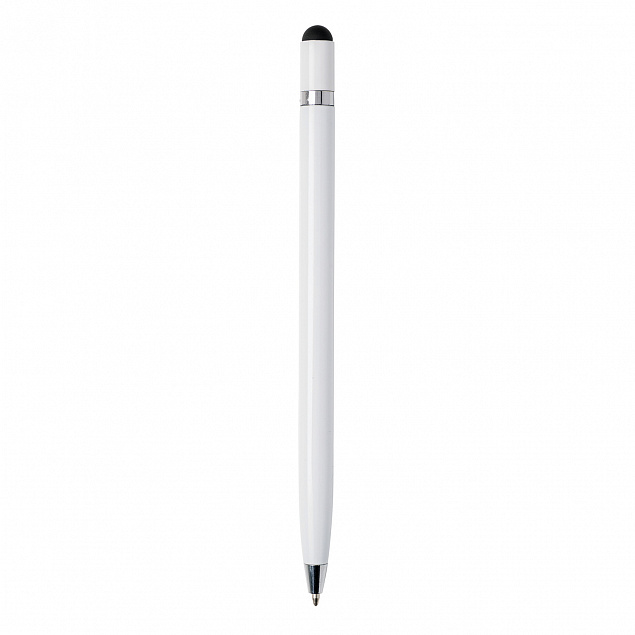 Металлическая ручка Simplistic, белый с логотипом в Ставрополе заказать по выгодной цене в кибермаркете AvroraStore