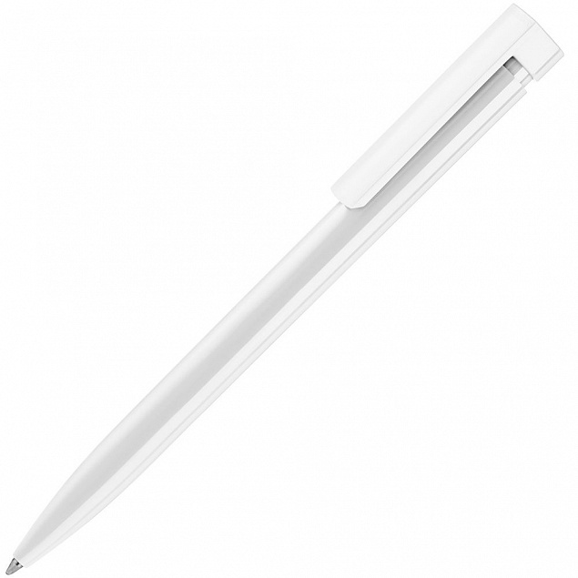 Ручка шариковая Liberty Polished, белая с логотипом в Ставрополе заказать по выгодной цене в кибермаркете AvroraStore