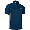 Спортивная рубашка поло THUNDER (синяя) с логотипом в Ставрополе заказать по выгодной цене в кибермаркете AvroraStore