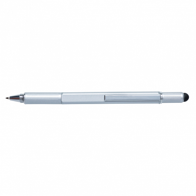 Многофункциональная ручка 5 в 1, серебряный с логотипом в Ставрополе заказать по выгодной цене в кибермаркете AvroraStore