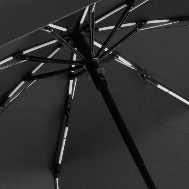 Зонт складной AOC Mini с цветными спицами, белый с логотипом в Ставрополе заказать по выгодной цене в кибермаркете AvroraStore