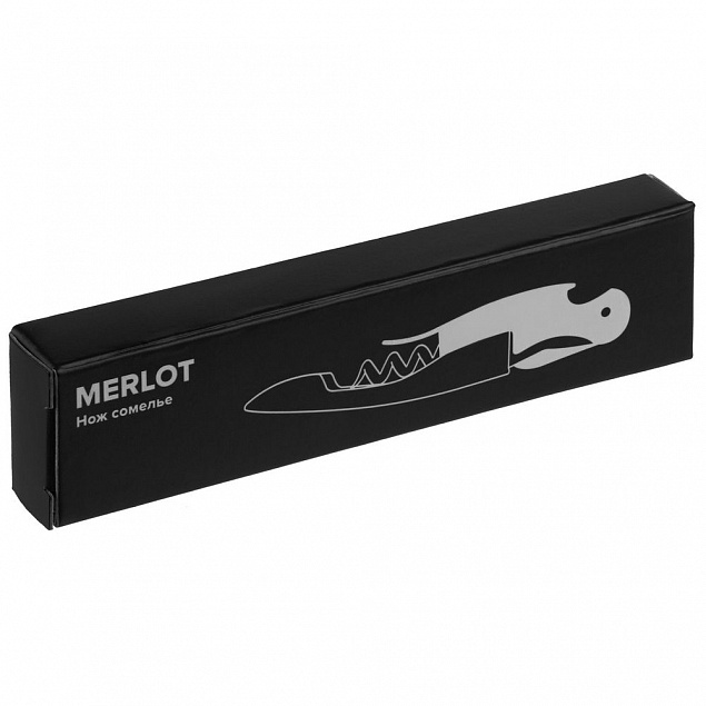 Нож сомелье Merlot, черный с логотипом в Ставрополе заказать по выгодной цене в кибермаркете AvroraStore