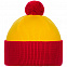 Шапка Snappy, желтая с красным с логотипом в Ставрополе заказать по выгодной цене в кибермаркете AvroraStore