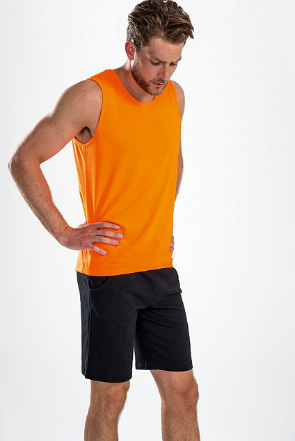 Майка мужская Sporty TT Men, оранжевый неон с логотипом в Ставрополе заказать по выгодной цене в кибермаркете AvroraStore