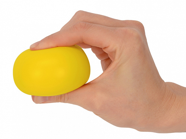 Мячик-антистресс Малевич, желтый с логотипом в Ставрополе заказать по выгодной цене в кибермаркете AvroraStore