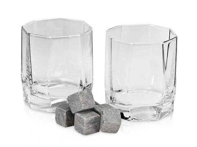 Набор для виски: 2 бокала, 6 камней, мешочек, коробка с логотипом в Ставрополе заказать по выгодной цене в кибермаркете AvroraStore