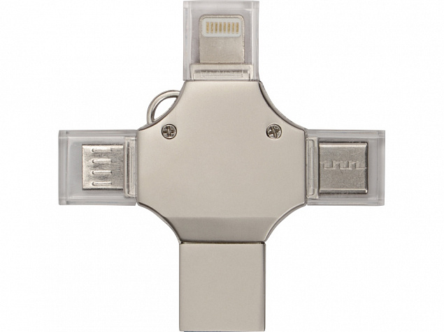 USB-флешка 3.0 на 32 Гб 4-в-1 «Ultra» с логотипом в Ставрополе заказать по выгодной цене в кибермаркете AvroraStore