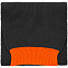 Шарф Snappy, темно-серый с оранжевым с логотипом в Ставрополе заказать по выгодной цене в кибермаркете AvroraStore