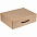 Коробка самосборная Light Case, крафт, с белой ручкой с логотипом в Ставрополе заказать по выгодной цене в кибермаркете AvroraStore
