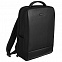 Рюкзак для ноутбука Santiago Slim с кожаной отделкой, черный с логотипом в Ставрополе заказать по выгодной цене в кибермаркете AvroraStore