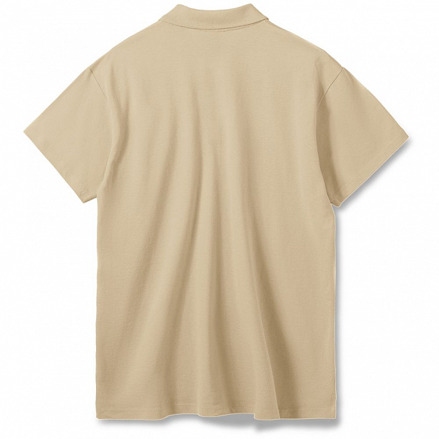 Рубашка поло мужская SUMMER 170, бежевая с логотипом в Ставрополе заказать по выгодной цене в кибермаркете AvroraStore