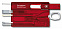 Набор инструментов SwissCard, полупрозрачный красный с логотипом в Ставрополе заказать по выгодной цене в кибермаркете AvroraStore