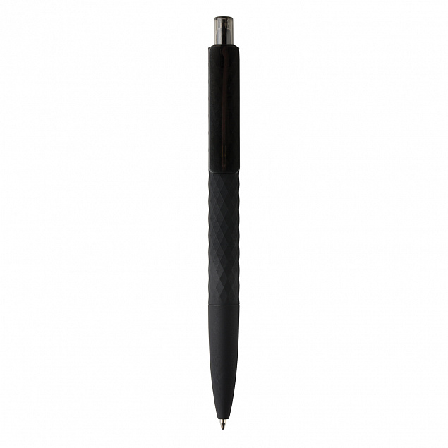 Черная ручка X3 Smooth Touch, черный с логотипом в Ставрополе заказать по выгодной цене в кибермаркете AvroraStore