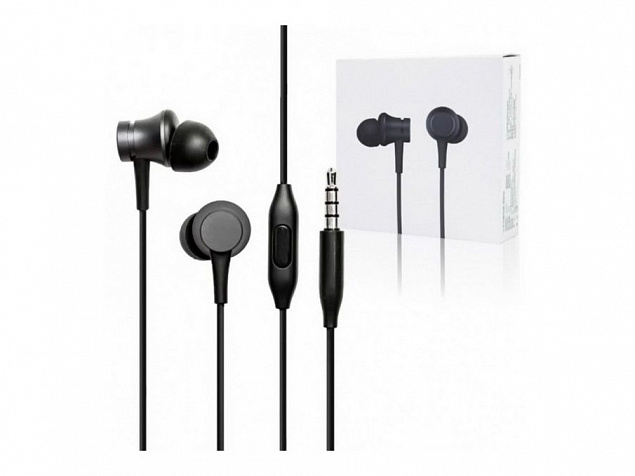 Наушники Mi In-Ear Headphones Basic Black HSEJ03JY (ZBW4354TY) с логотипом в Ставрополе заказать по выгодной цене в кибермаркете AvroraStore