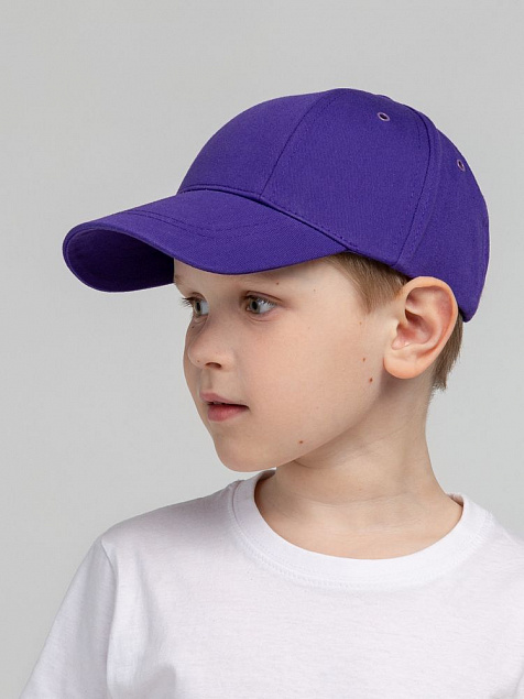 Бейсболка детская Capture Kids, фиолетовая с логотипом в Ставрополе заказать по выгодной цене в кибермаркете AvroraStore