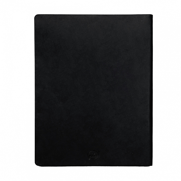 Бизнес-блокнот "Biggy", B5 формат, черный, серый форзац, мягкая обложка, в клетку с логотипом в Ставрополе заказать по выгодной цене в кибермаркете AvroraStore