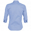 Рубашка женская с рукавом 3/4 EFFECT 140, голубая с логотипом в Ставрополе заказать по выгодной цене в кибермаркете AvroraStore