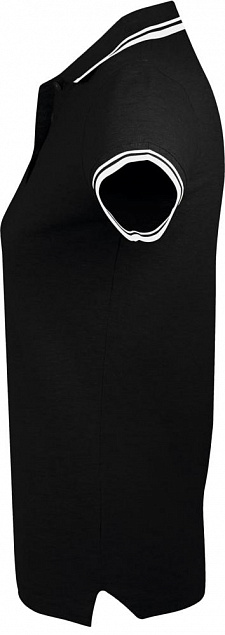 Рубашка поло женская PASADENA WOMEN 200 с контрастной отделкой, серый меланж c оранжевым с логотипом в Ставрополе заказать по выгодной цене в кибермаркете AvroraStore