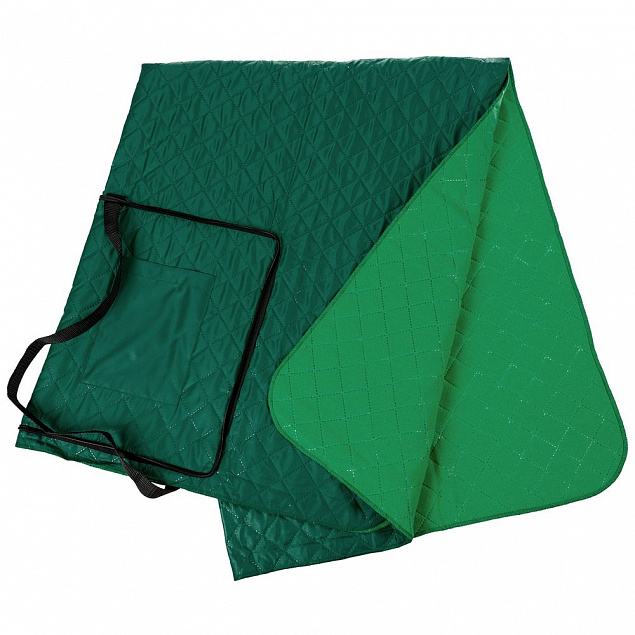 Плед для пикника Soft &amp; Dry, зеленый с логотипом в Ставрополе заказать по выгодной цене в кибермаркете AvroraStore