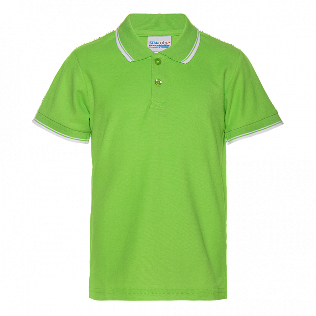 Рубашка поло Рубашка детская 04TJ Ярко-зелёный с логотипом в Ставрополе заказать по выгодной цене в кибермаркете AvroraStore