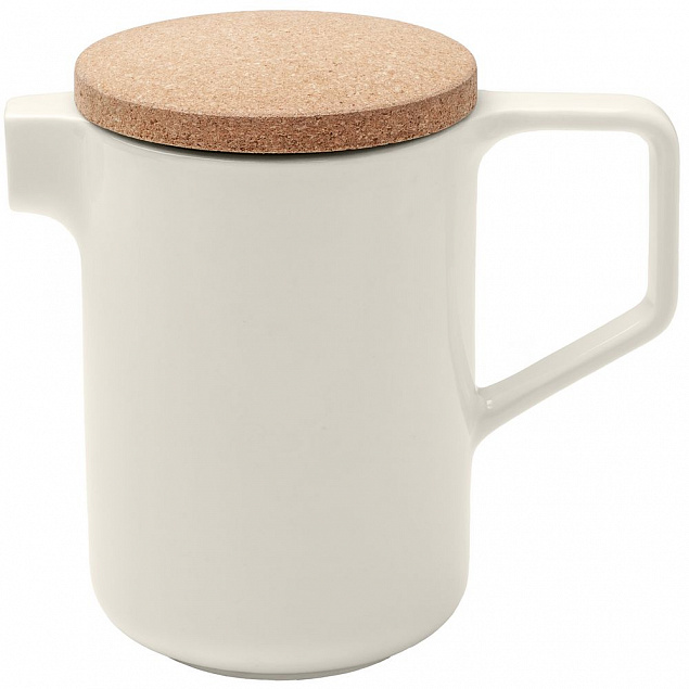 Чайник Riposo, белый с логотипом в Ставрополе заказать по выгодной цене в кибермаркете AvroraStore