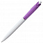 Ручка шариковая Bento, белая с фиолетовым с логотипом в Ставрополе заказать по выгодной цене в кибермаркете AvroraStore