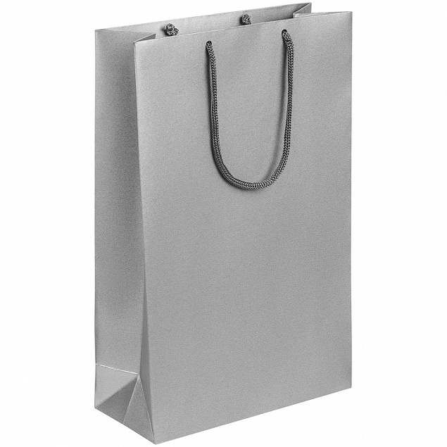 Пакет бумажный «Блеск», средний, серебристый с логотипом в Ставрополе заказать по выгодной цене в кибермаркете AvroraStore