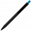 Ручка шариковая Chromatic, черная с голубым с логотипом в Ставрополе заказать по выгодной цене в кибермаркете AvroraStore