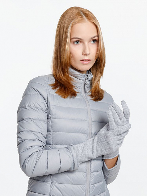 Перчатки Alpine, удлиненные, серые с логотипом в Ставрополе заказать по выгодной цене в кибермаркете AvroraStore