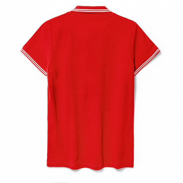 Рубашка поло женская Virma Stripes Lady, красная с логотипом в Ставрополе заказать по выгодной цене в кибермаркете AvroraStore
