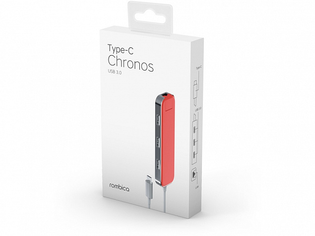 Хаб USB Type-C 3.0 «Chronos» с логотипом в Ставрополе заказать по выгодной цене в кибермаркете AvroraStore